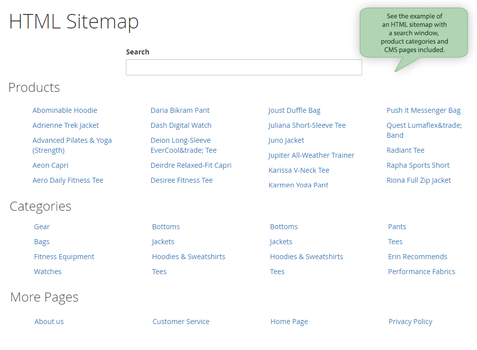 M1 M2  Magento HTML Sitemap Extension